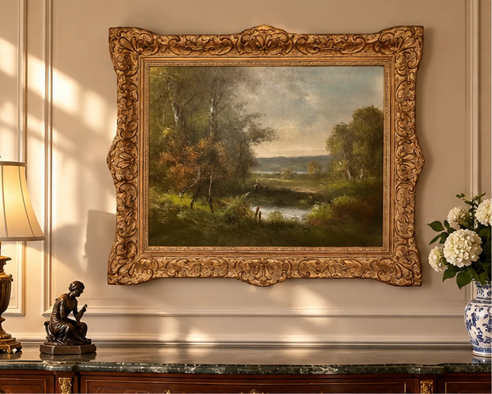 Lucien Henry – Paysage à la rivière