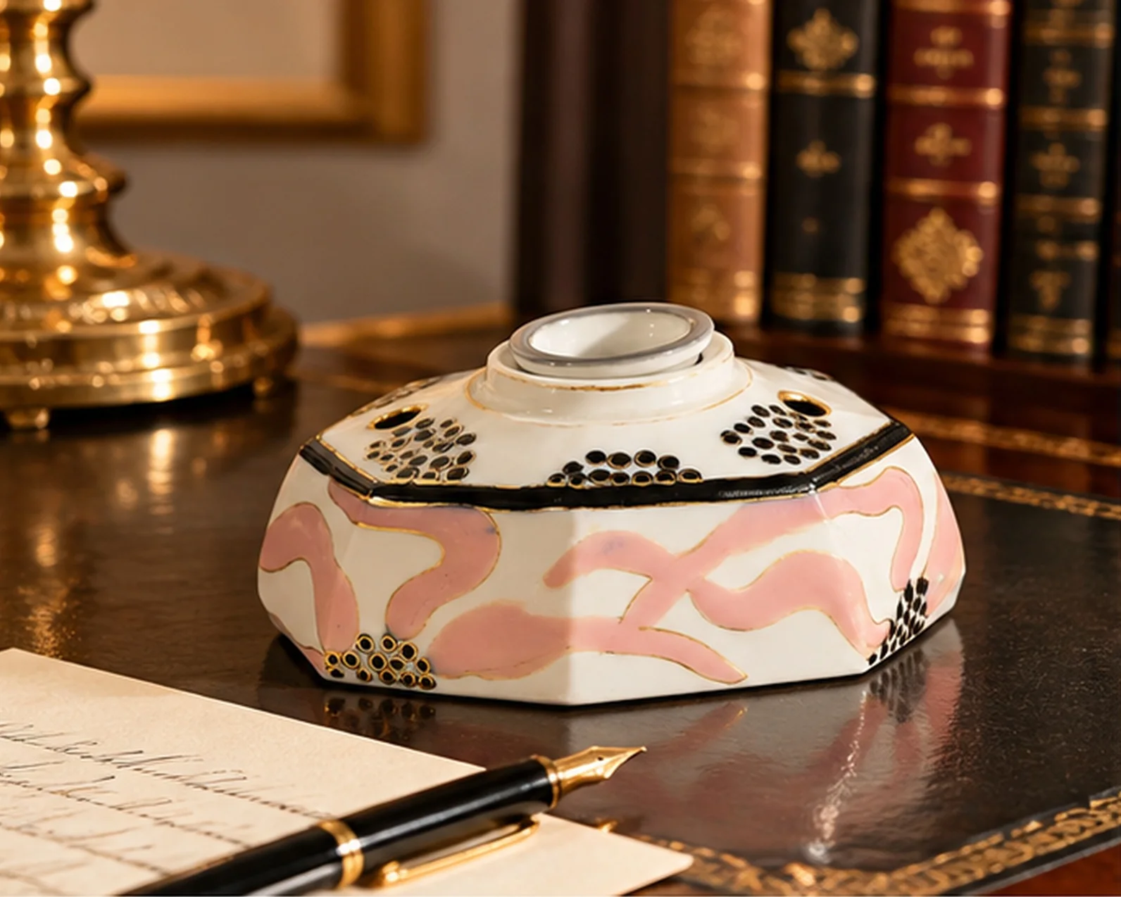 Encrier Tharaud Limoges Art Déco