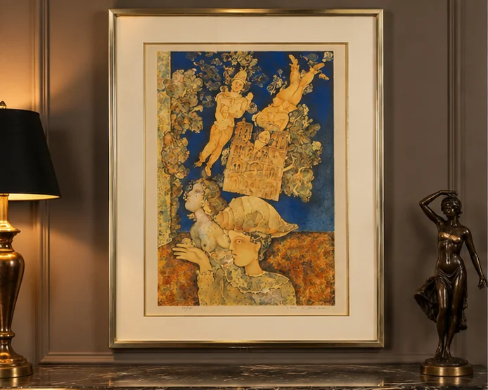Sakti Burman – Lithographie en couleurs, signée